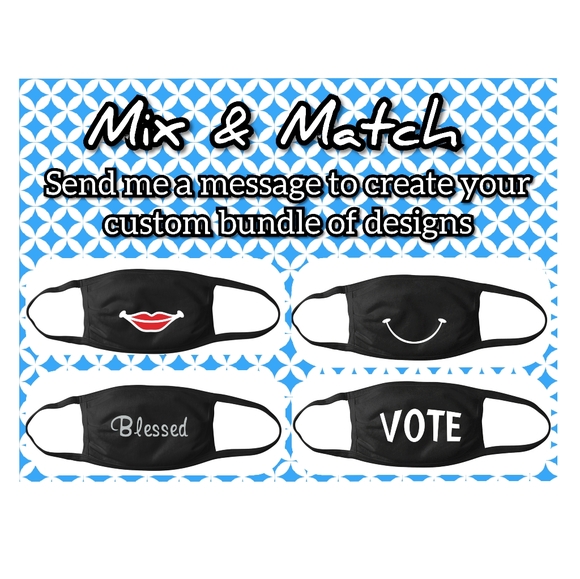 5⭐ Signature Color 100% Cotton Jersey Adult Mask - Picture 9 of 9